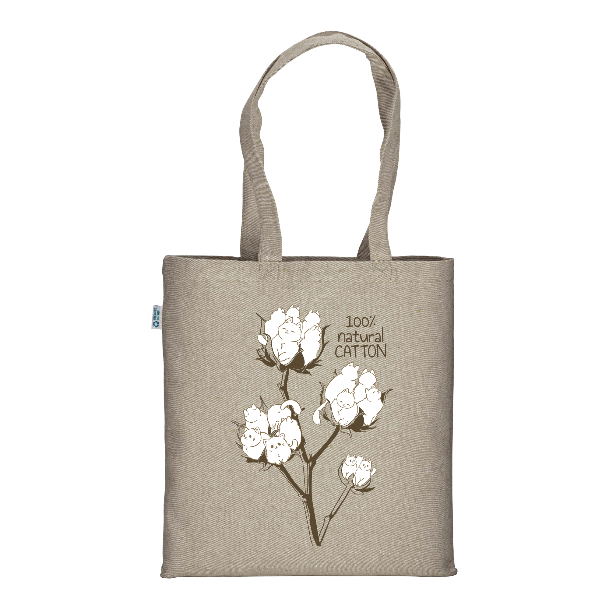 100% Natural CAT-ton - Natural Tote Bag