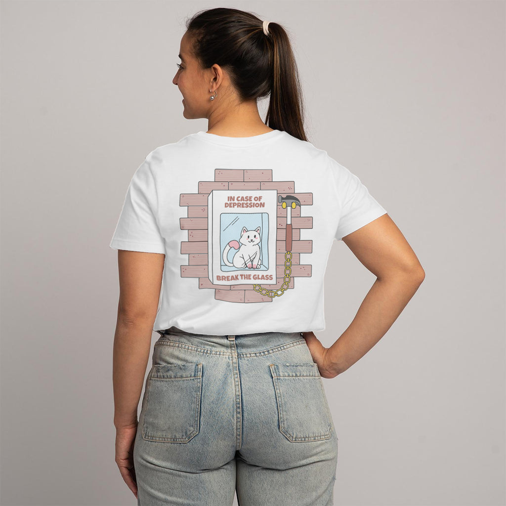 Break the Glass - T Shirt Unisex Bianco