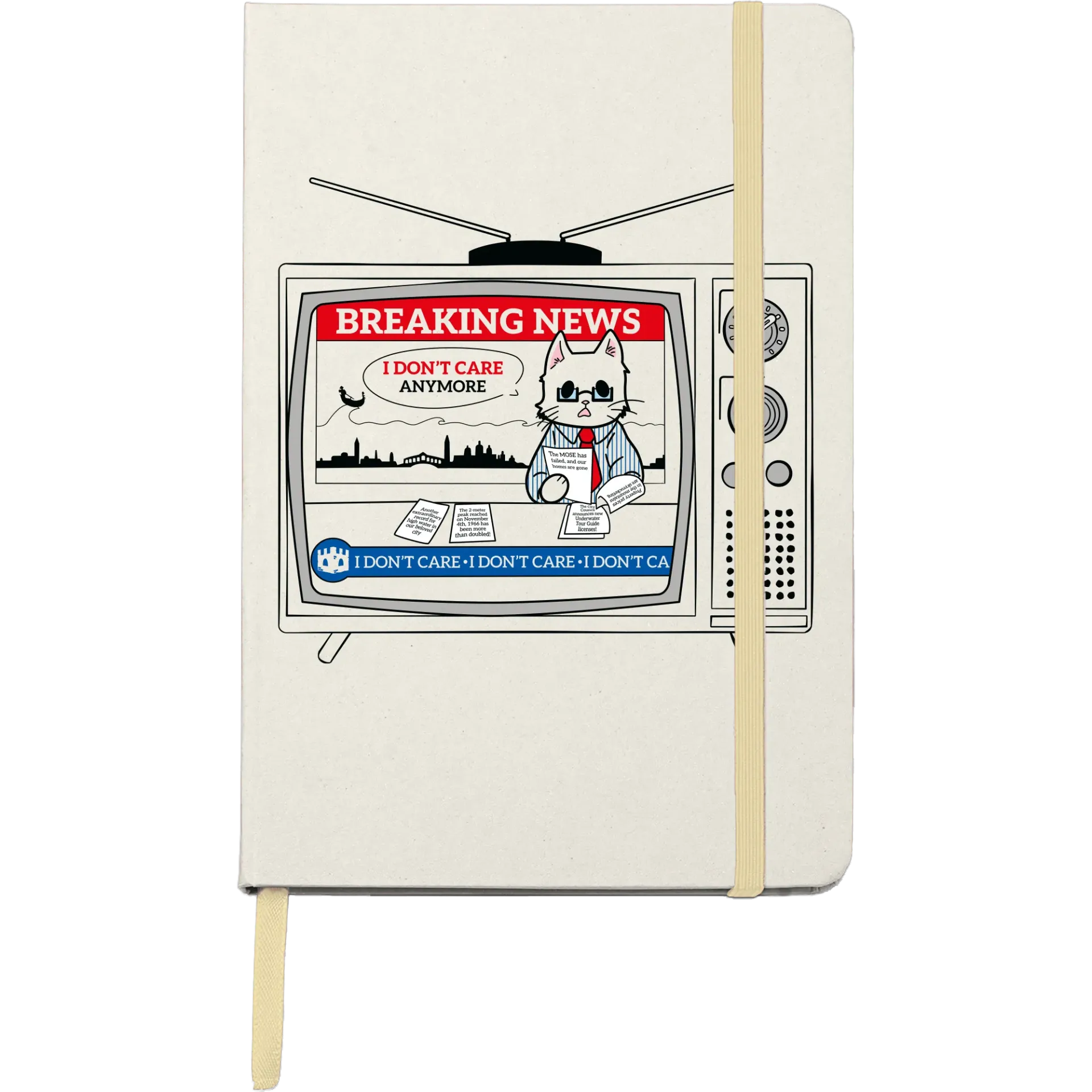 Breaking News: Cathode Ray Tube - Lemon Notebook, Lined