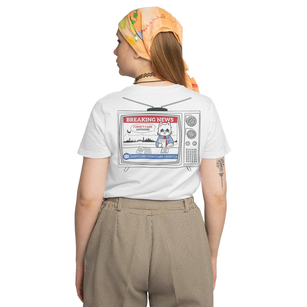 Breaking News: Cathode Ray Tube - Unisex White T-Shirt