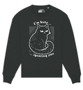 Busy Cat - Graphite Melange Oversized Sweatshirt