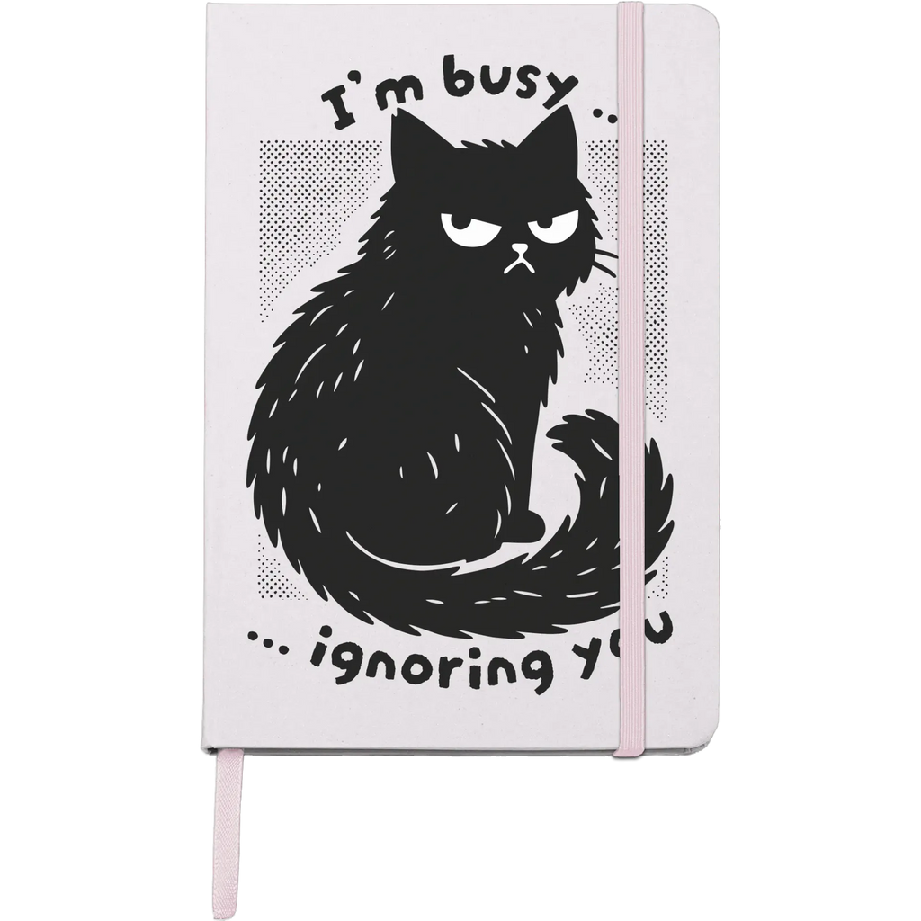 Busy Cat - Grape Notebook, Ruled