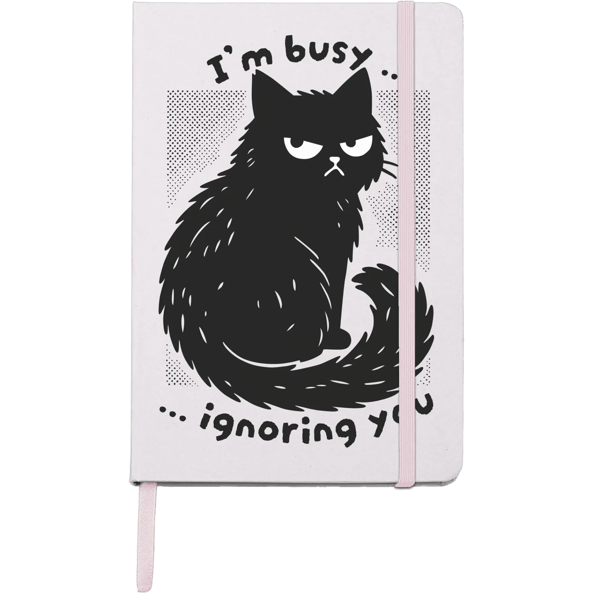 Busy Cat - Grape Notebook, Ruled