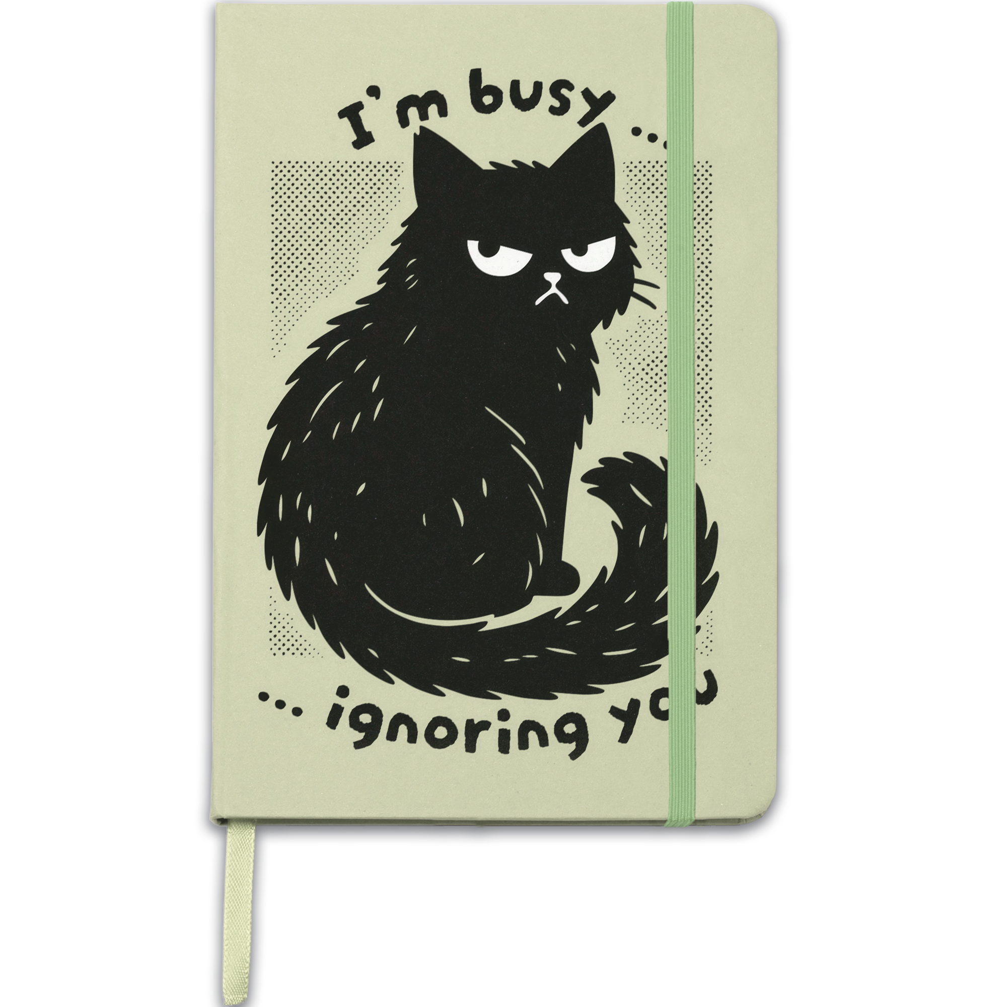 Busy Cat - Grape Notebook, Ruled