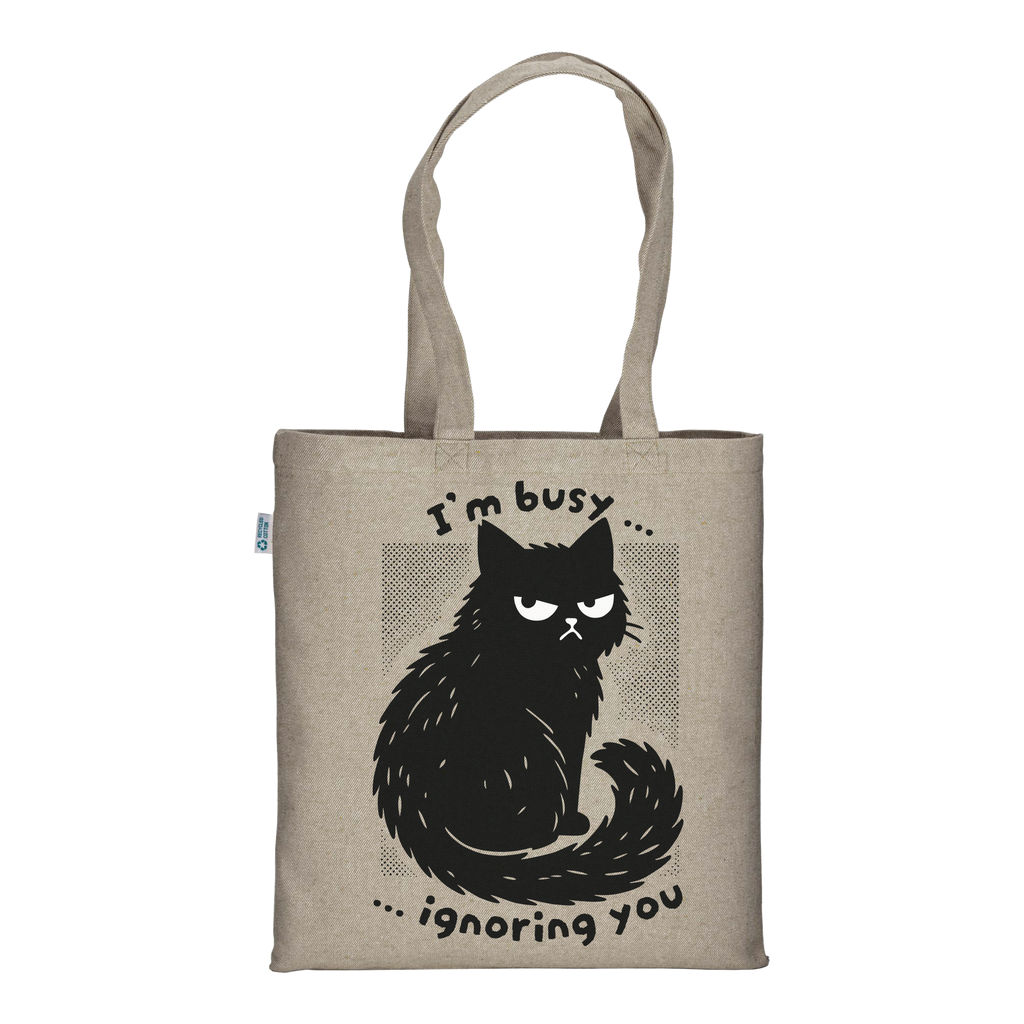 Busy Cat - Natural Tote Bag