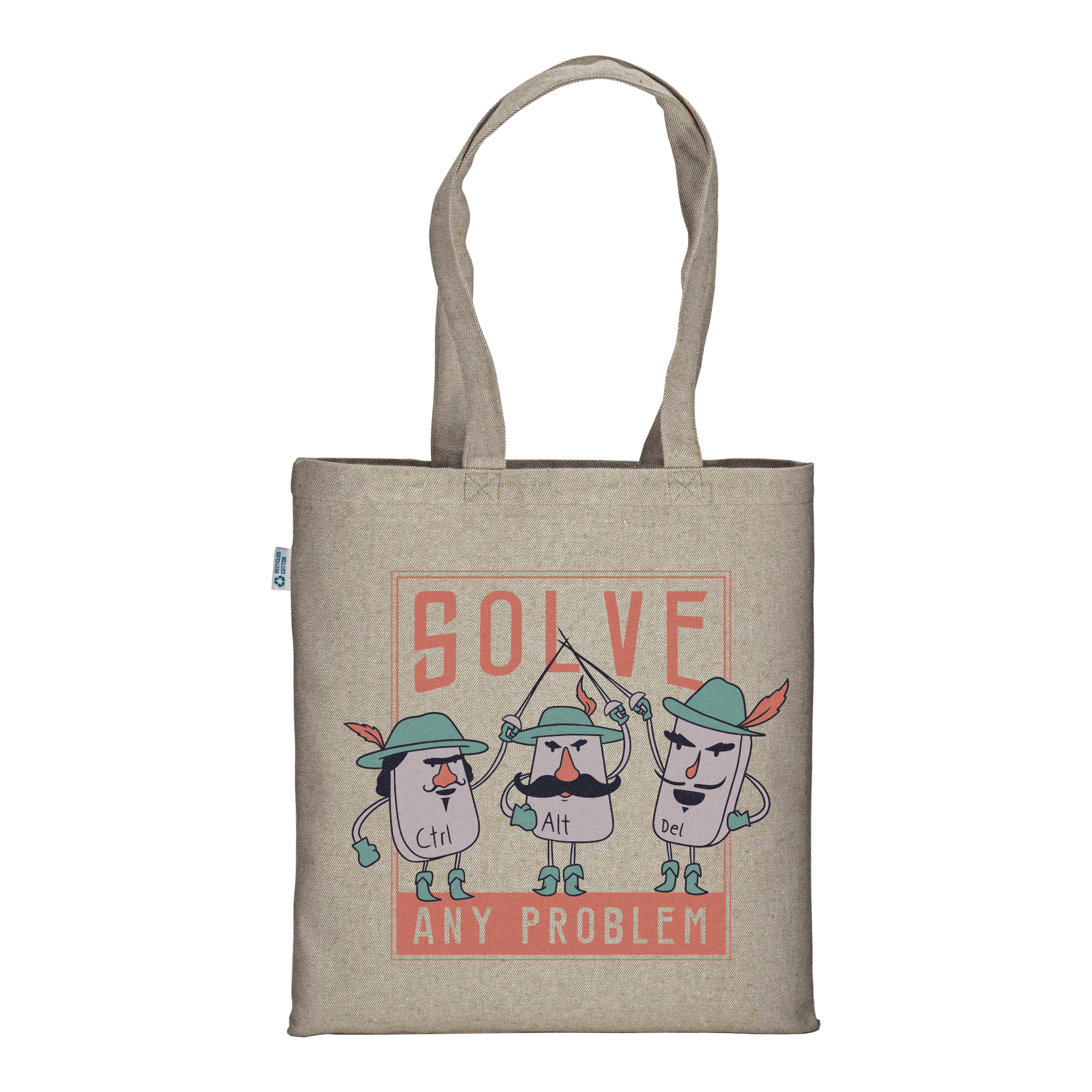 Ctrl Alt Del - Natural Tote Bag
