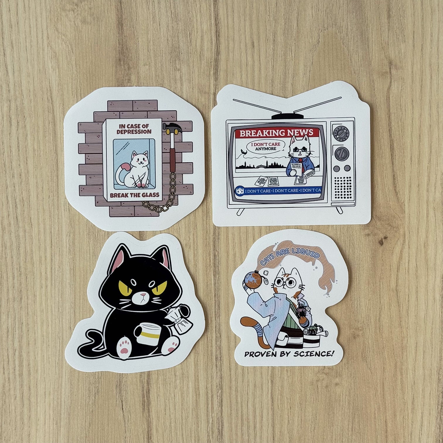 Busy Cat - Grape Notebook, Ruled