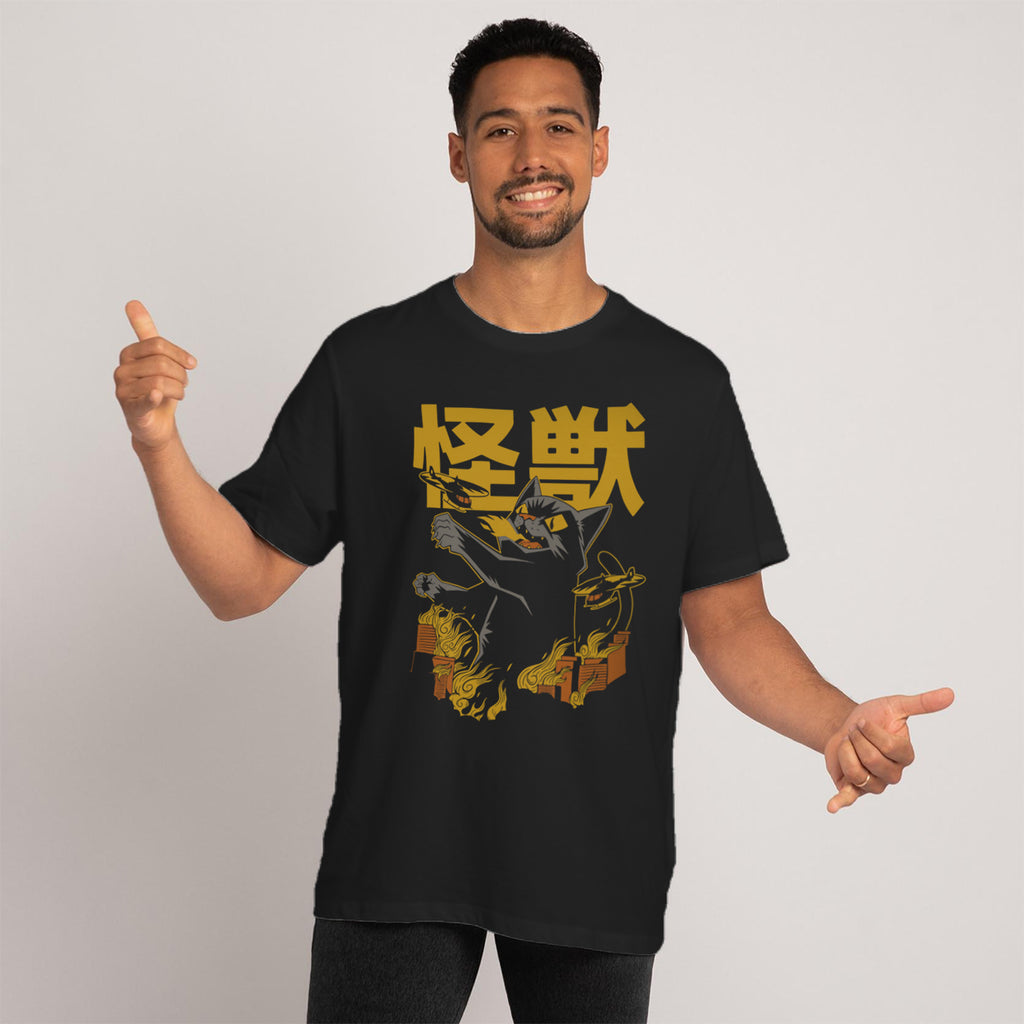 Catzilla - T Shirt Unisex Nero