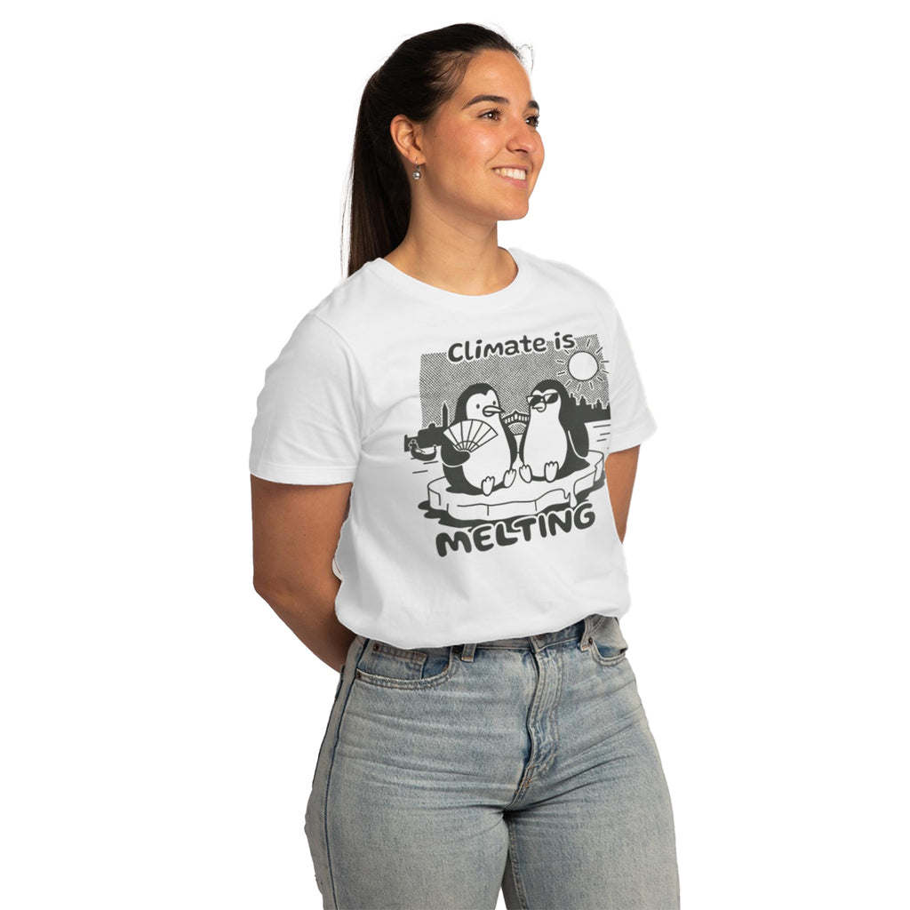 Climate is Melting - White Unisex T-Shirt