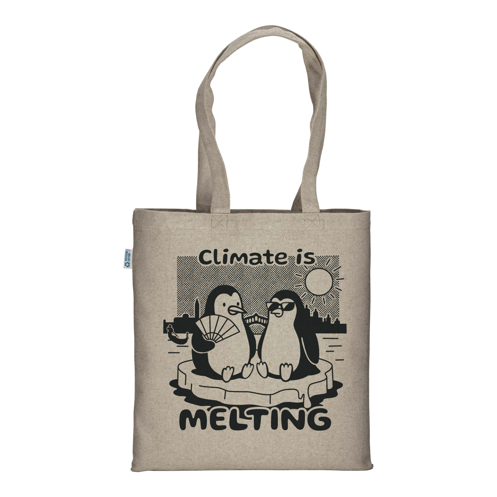 Climate is Melting - Natural Tote Bag