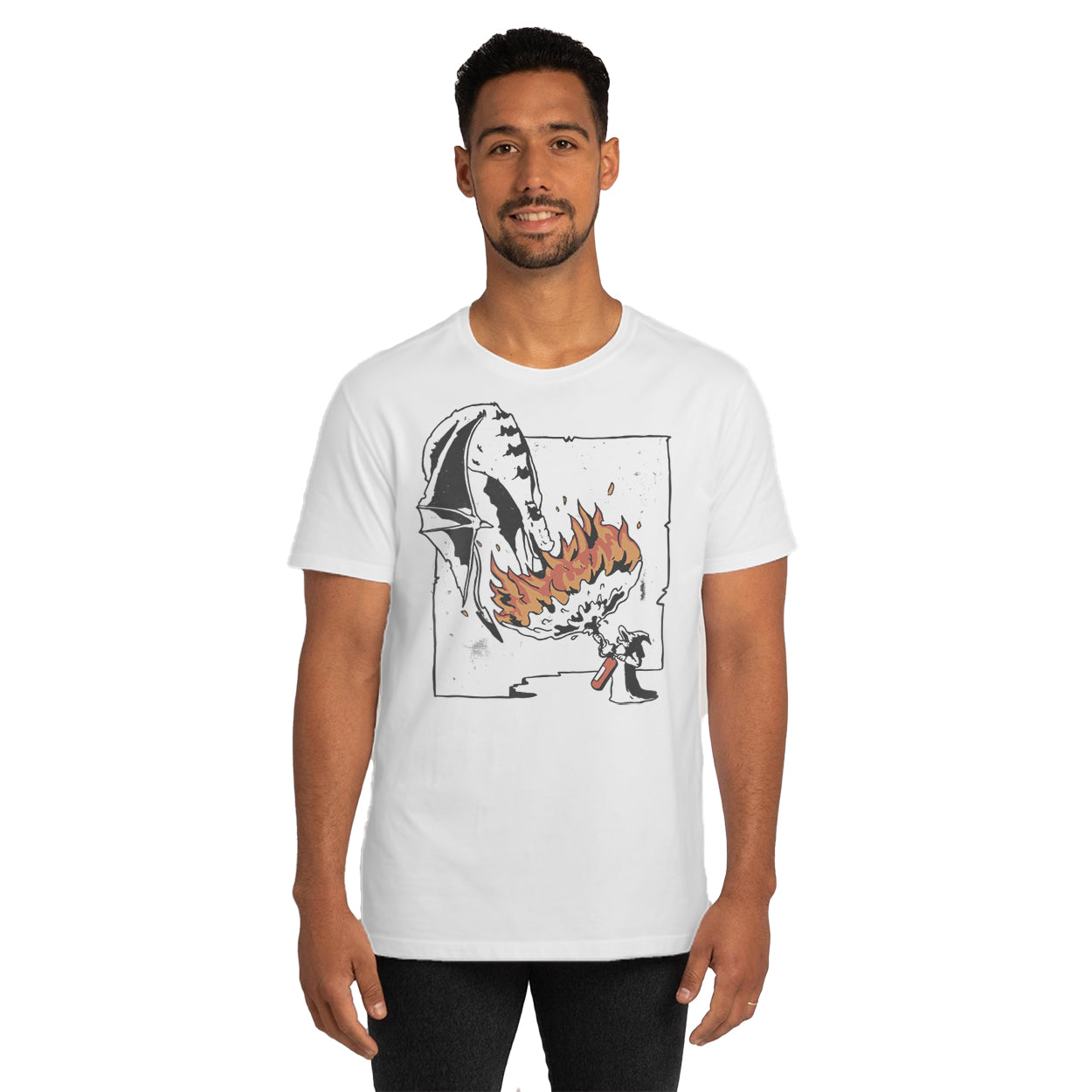 The Grey Fireman - White Unisex T-Shirt