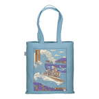 The Big Wavy One - Melange Blue Tote Bag