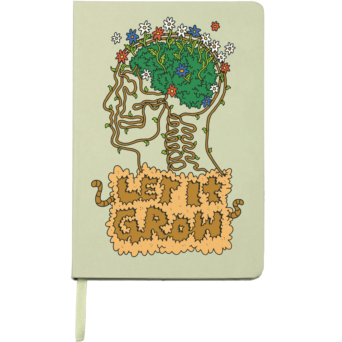Notizbuch Let it Grow, exklusives Design, Kiwipapier, ohne Gummiband, Gnostic Tower