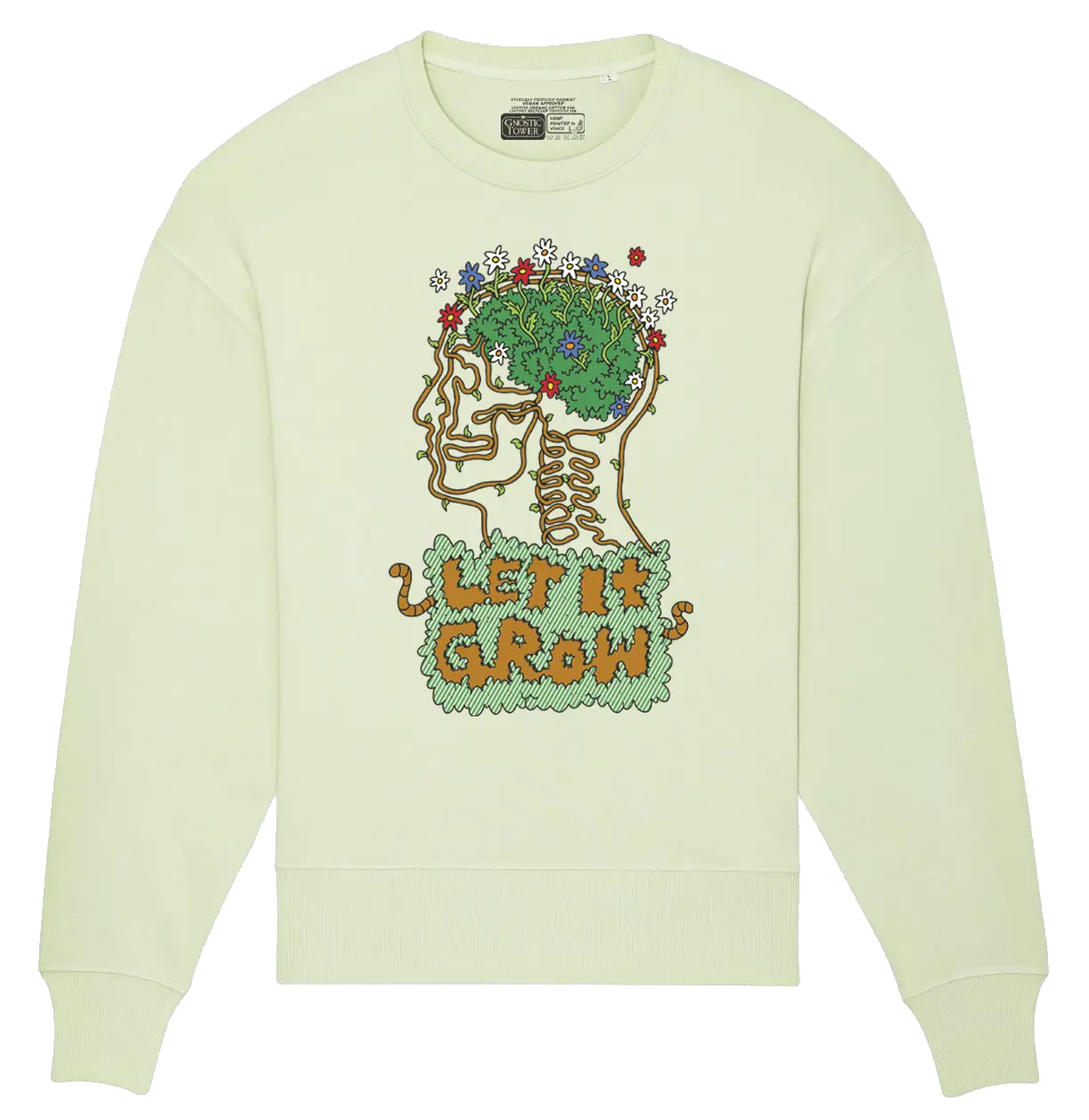 Let it Grow - Dew Green Oversize Sweatshirt