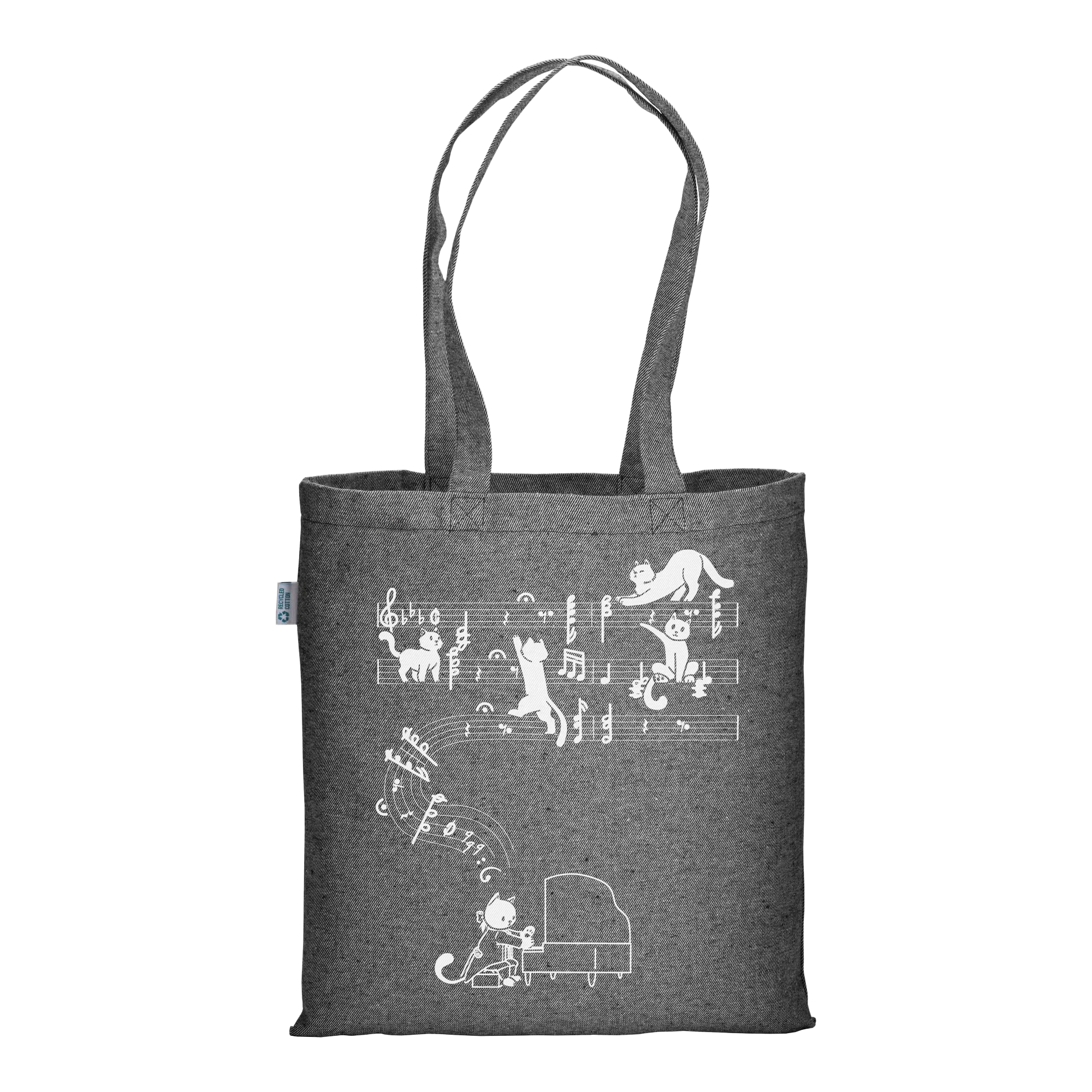 Meowzart - Melange Graphite Tote Bag