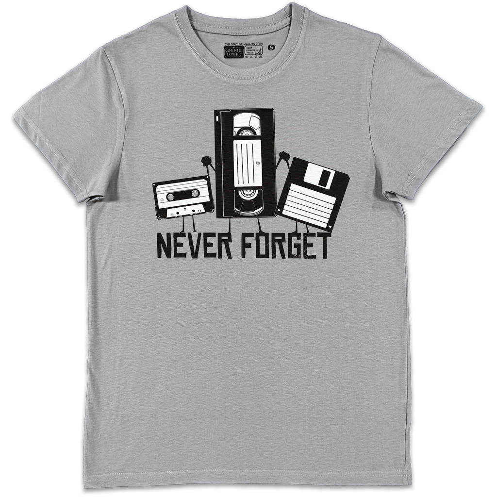 Never Forget - T Shirt Unisex Grigio Melange