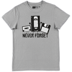 Never Forget - T Shirt Unisex Grigio Melange
