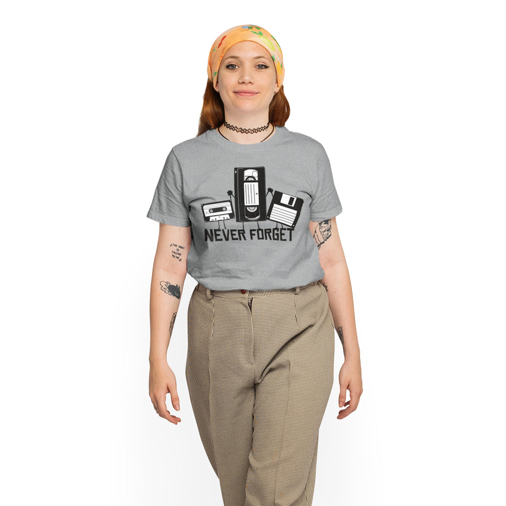 Never Forget - T Shirt Unisex Grigio Melange
