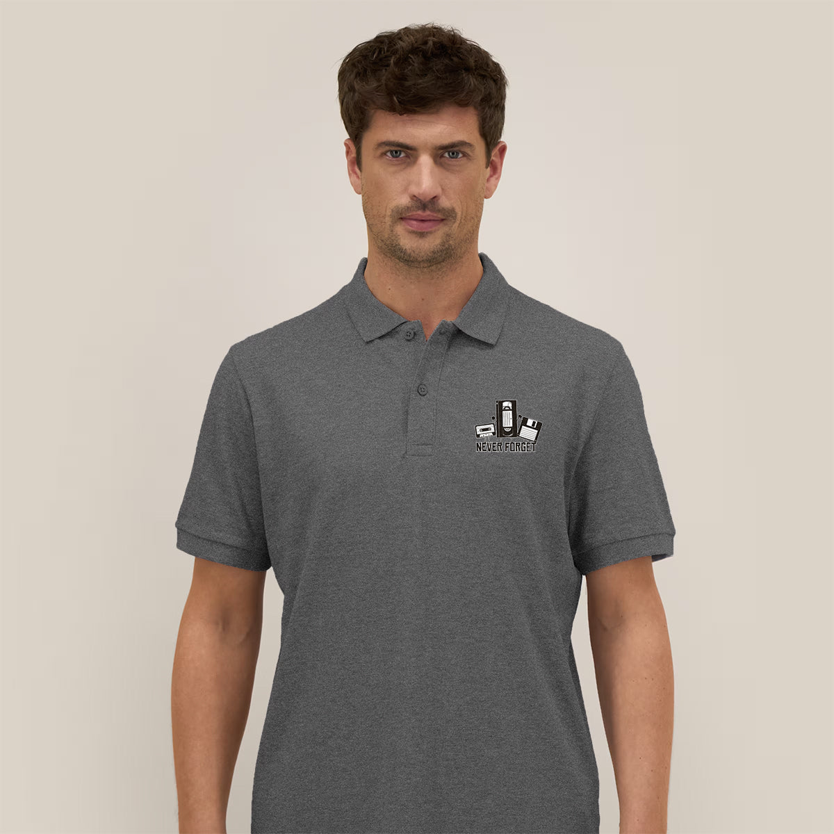 Busy Cat - Antique Rose Polo Shirt, with Faded Effect