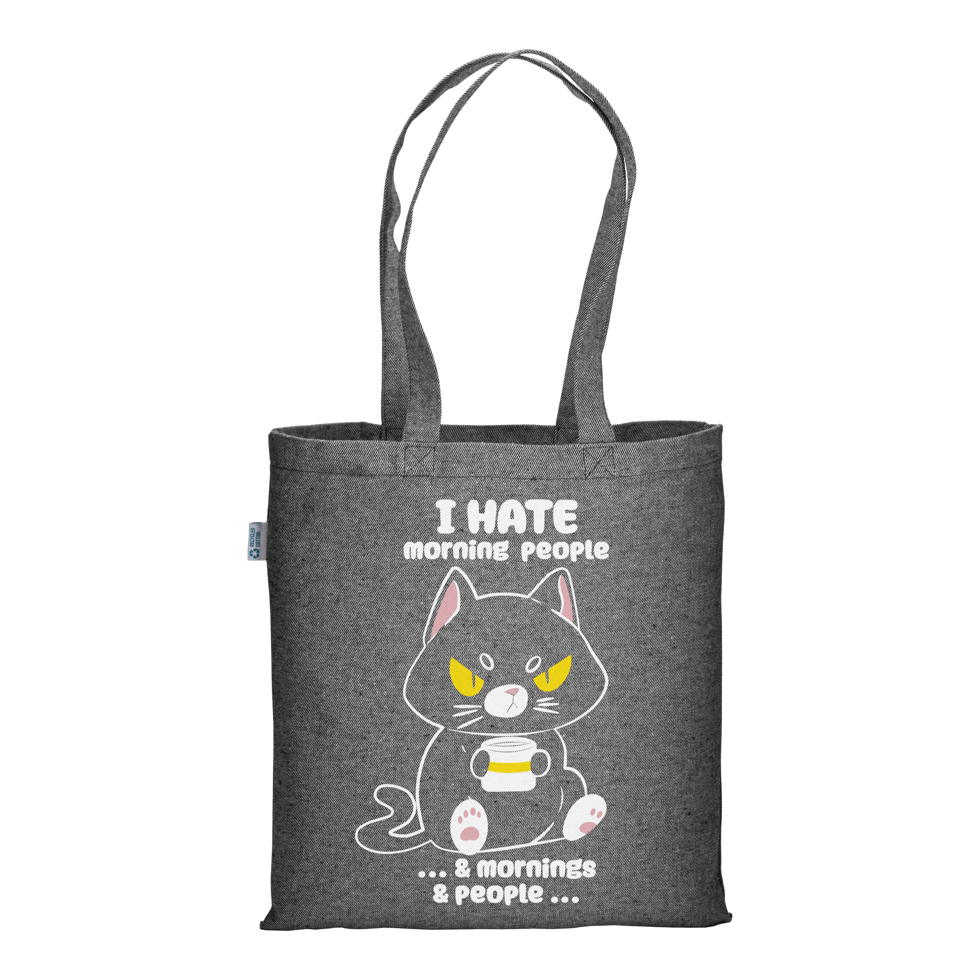 Nina Wake Up! - Graphite Melange Tote Bag