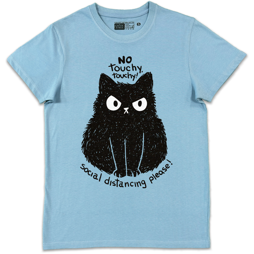 No Touchy Touchy - T Shirt Unisex Azzurro