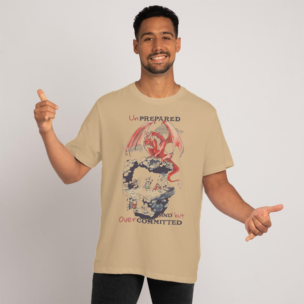 Overcommitted - T Shirt Unisex Sabbia