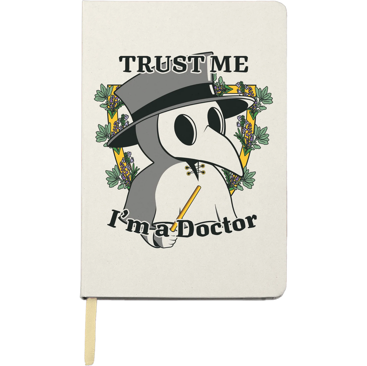 Notizbuch Pest Doctor, exklusives Design, Zitronenpapier, ohne Gummiband, Gnostic Tower