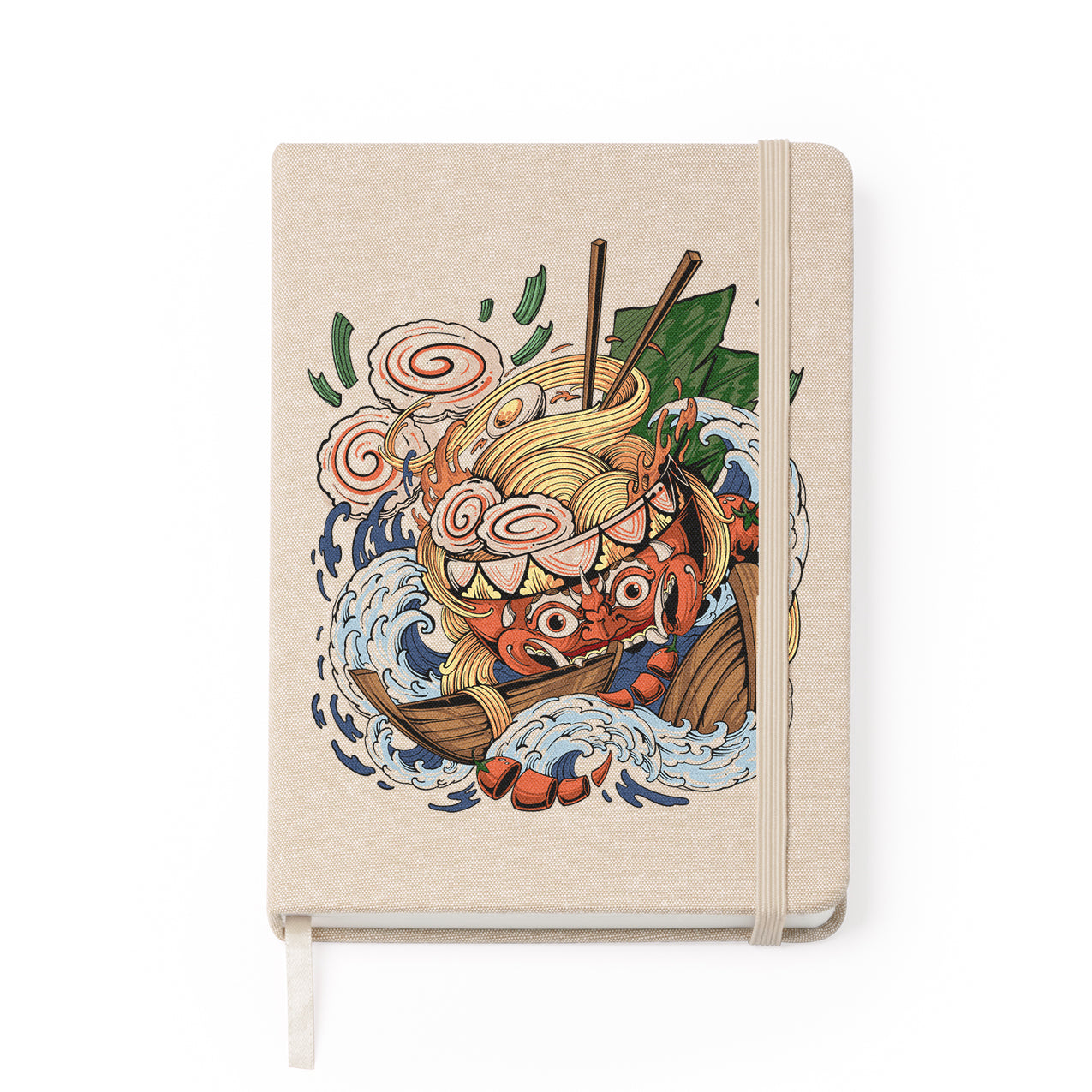 Barong Ramen - Recycled Cotton Notebook, Blank Pages