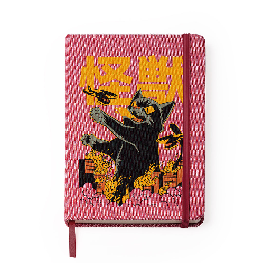 Catzilla - Quaderno di Cotone Riciclato, Pagine Bianche