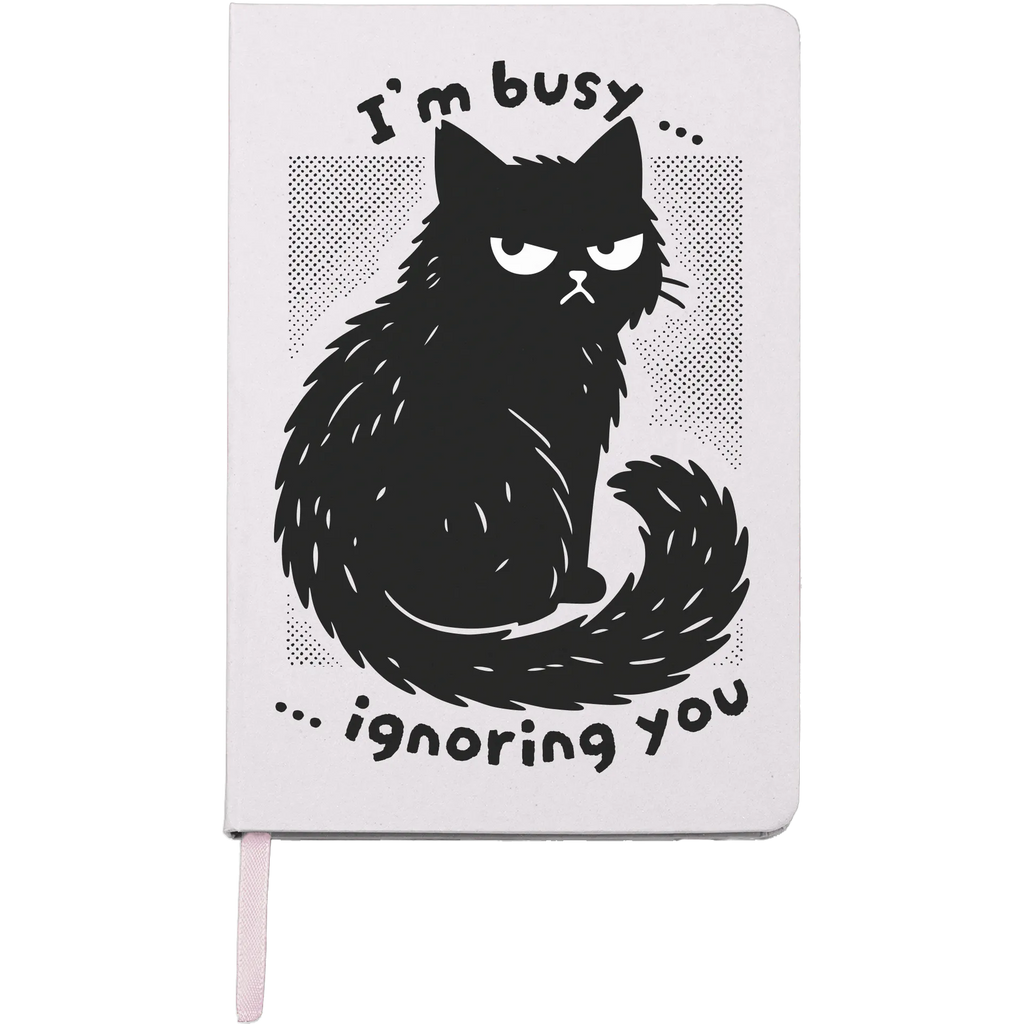 Busy Cat - Grape Notebook, Ruled