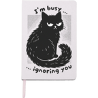 Busy Cat - Grape Notebook, Ruled