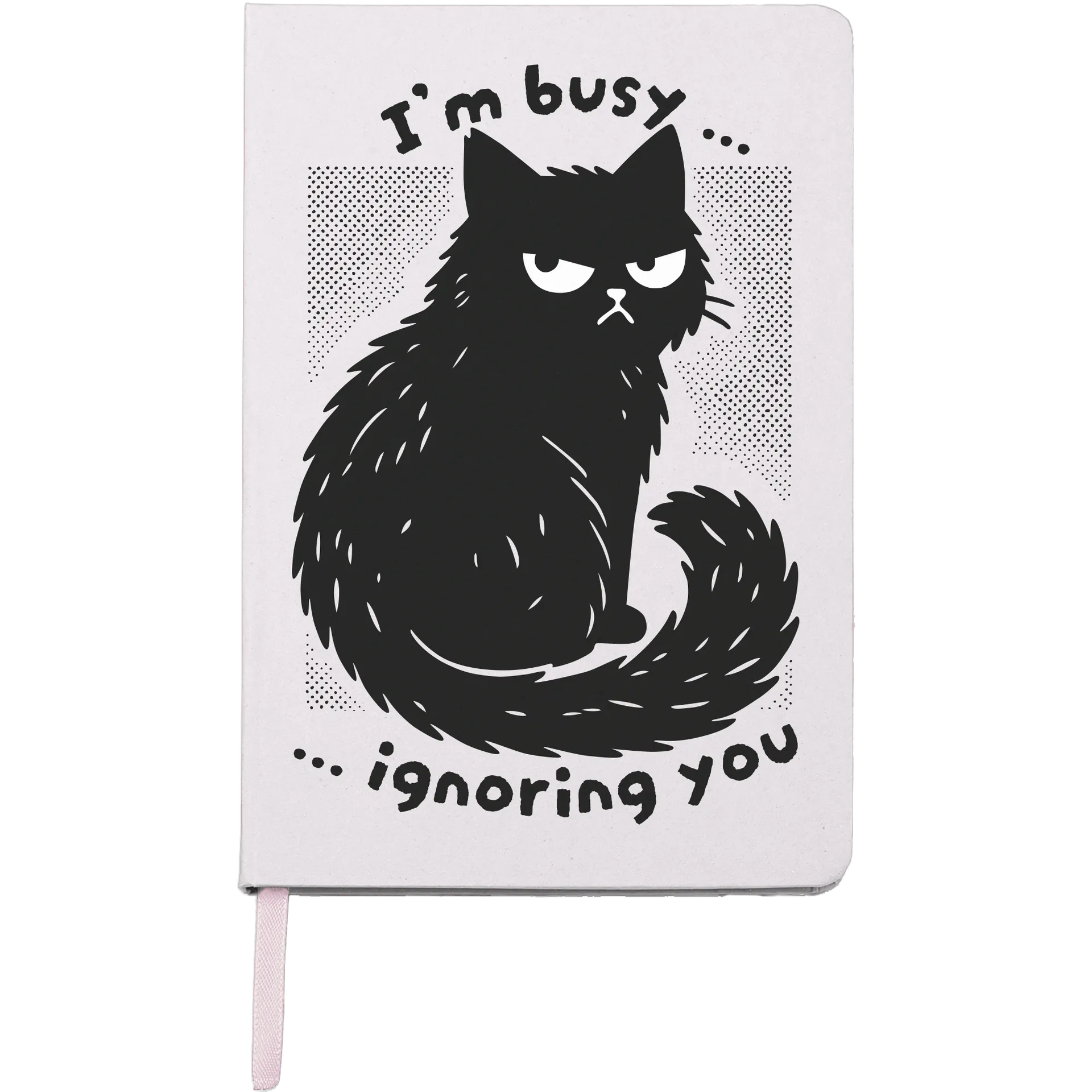 Busy Cat - Grape Notebook, Ruled