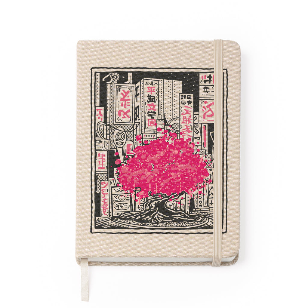 Sakura City - Quaderno di Cotone Riciclato, Pagine Bianche