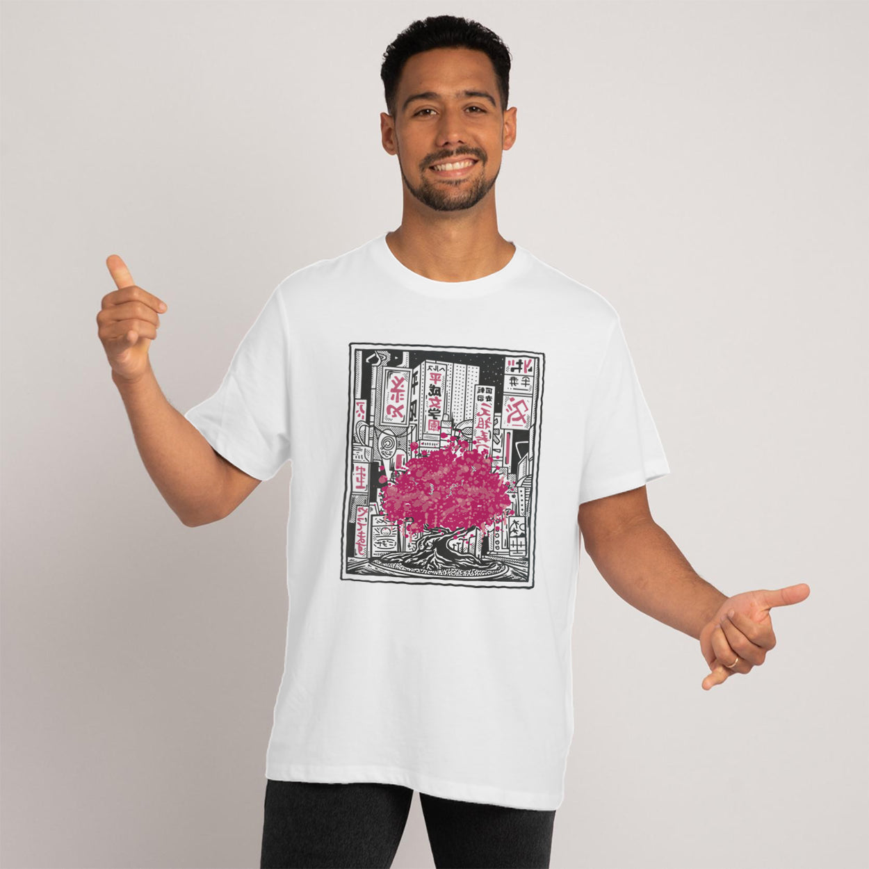 Sakura City - Unisex White T-Shirt