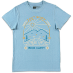 Bike Happy - T Shirt Unisex Azzurro