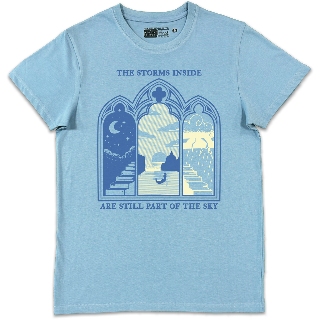 The Storms Inside: Alba - T Shirt Unisex Azzurro
