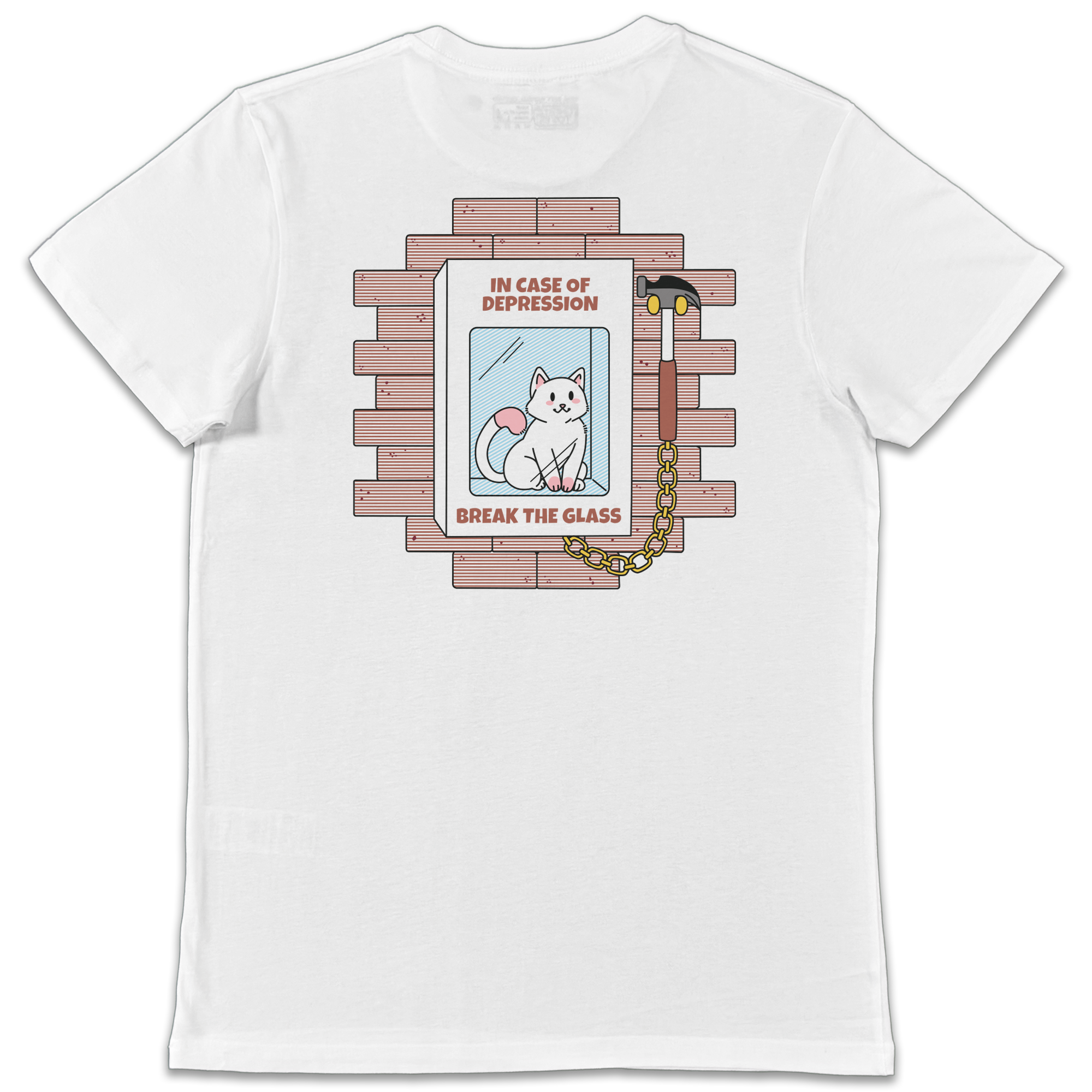 Break the Glass - Unisex White T-Shirt