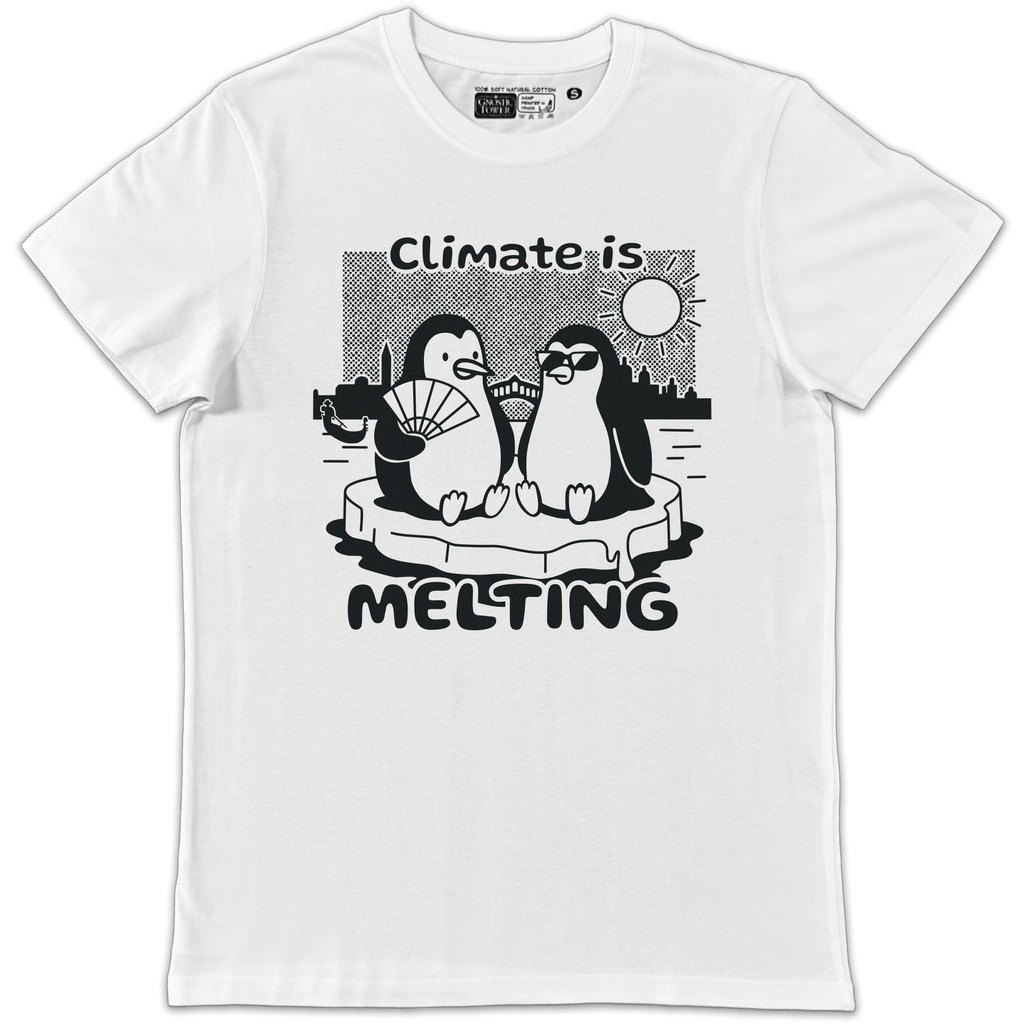 Climate is Melting - White Unisex T-Shirt