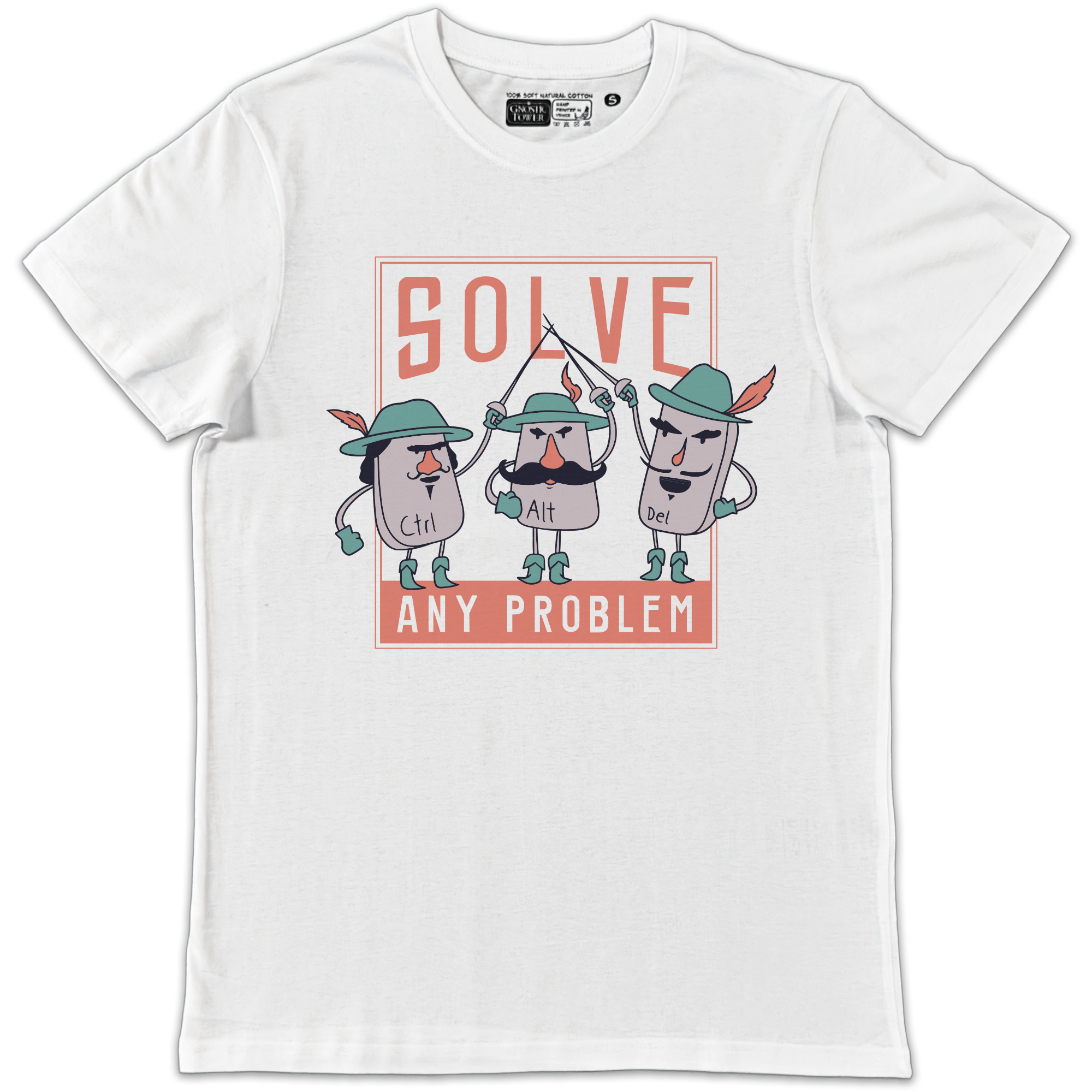 Ctrl Alt Del - Unisex White T-Shirt
