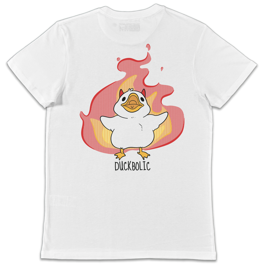 Duckbolic - T Shirt Unisex Bianco