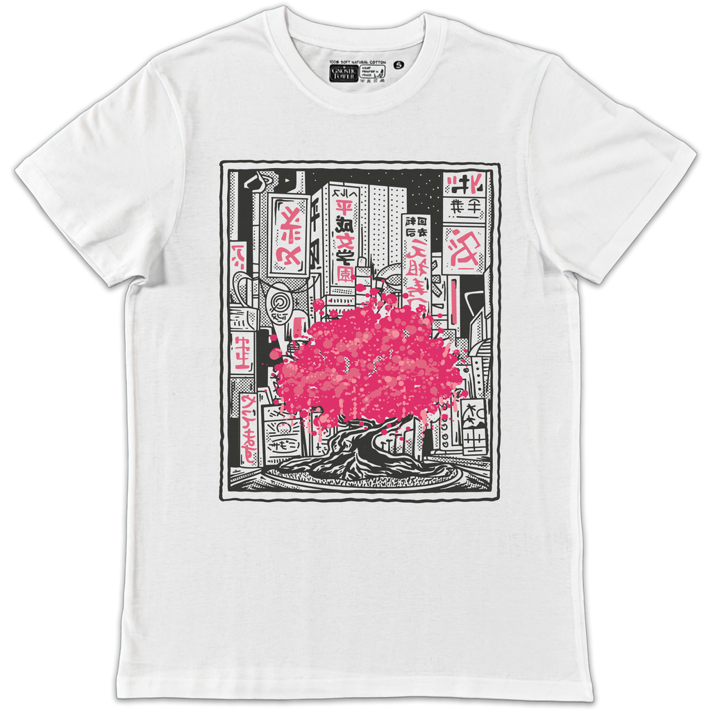 Sakura City - Unisex White T-Shirt