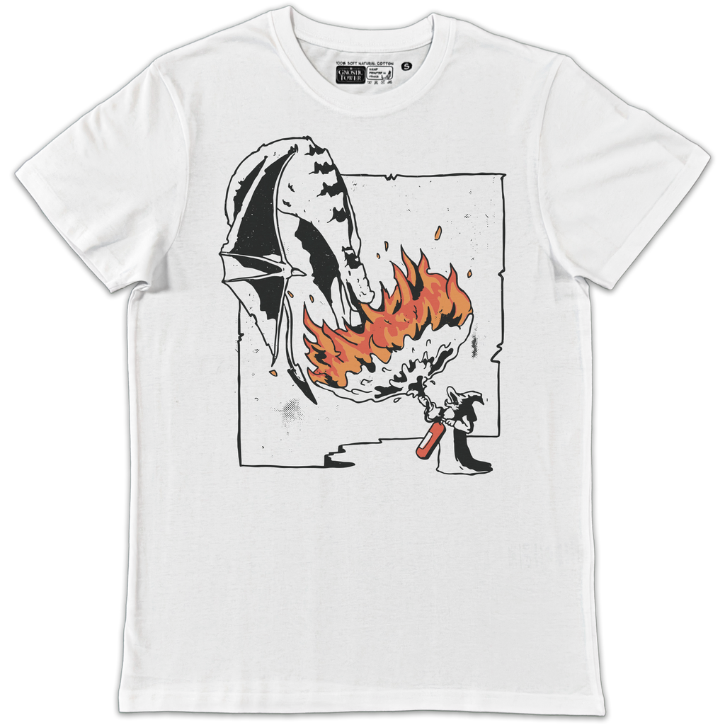 The Grey Fireman - T Shirt Unisex Bianca