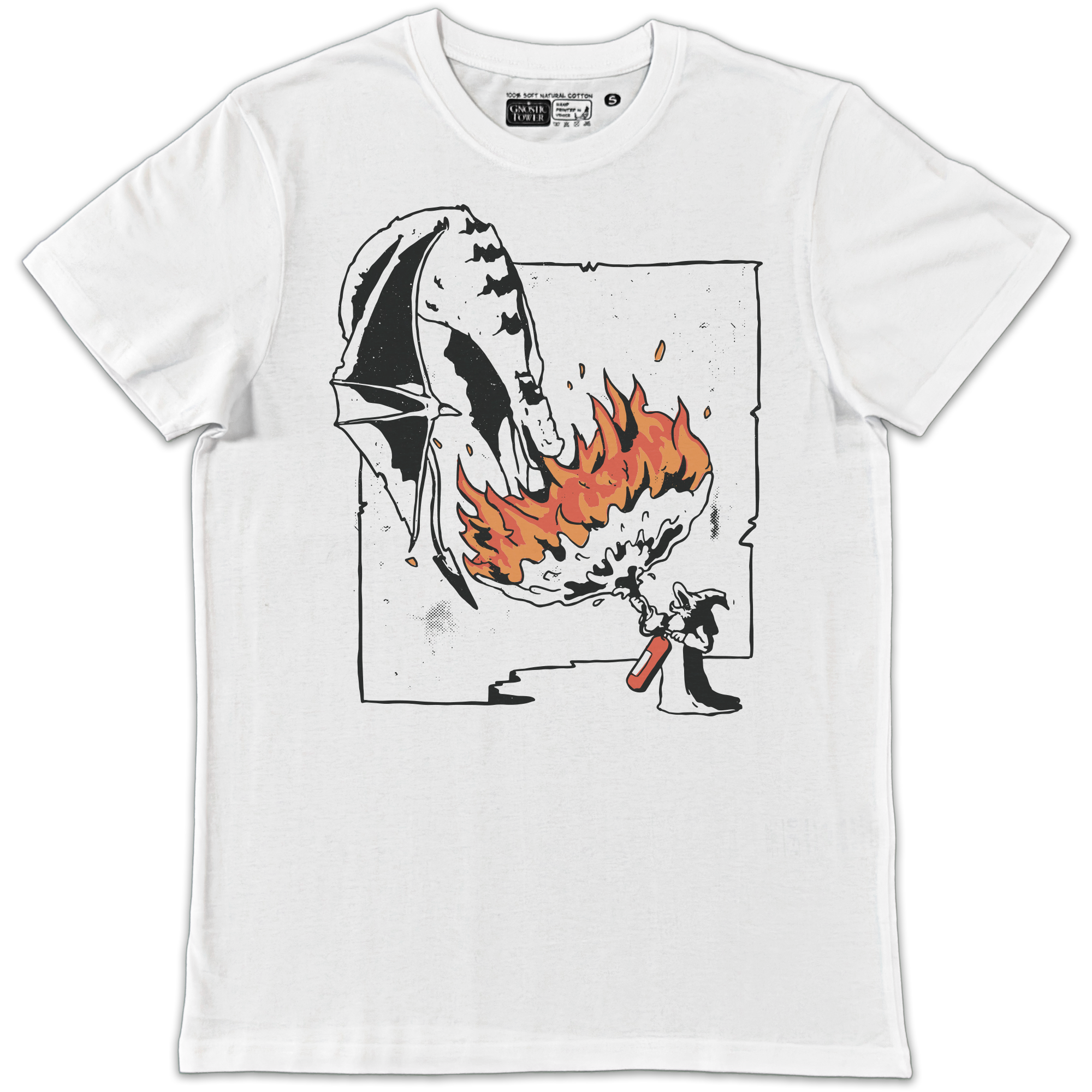 The Grey Fireman - White Unisex T-Shirt