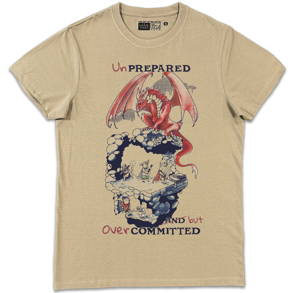 Overcommitted - T Shirt Unisex Sabbia