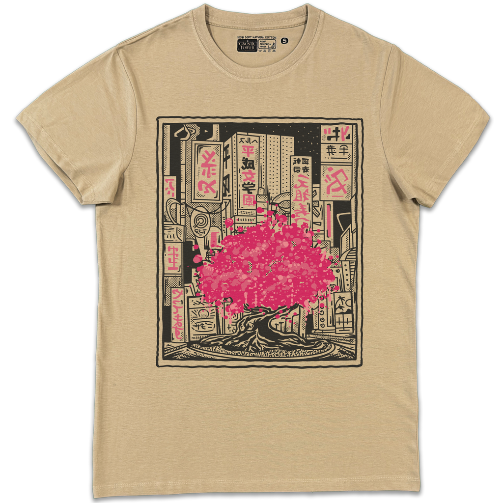 Sakura City - Unisex Sand T-Shirt