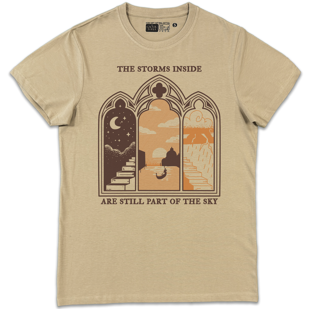 The Storms Inside: Tramonto - T Shirt Unisex Sabbia