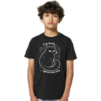 Busy Cat - T Shirt Bambino Nera