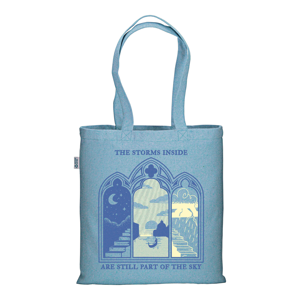 The Storms Inside: Alba - Borsa Tote Azzurro Melange