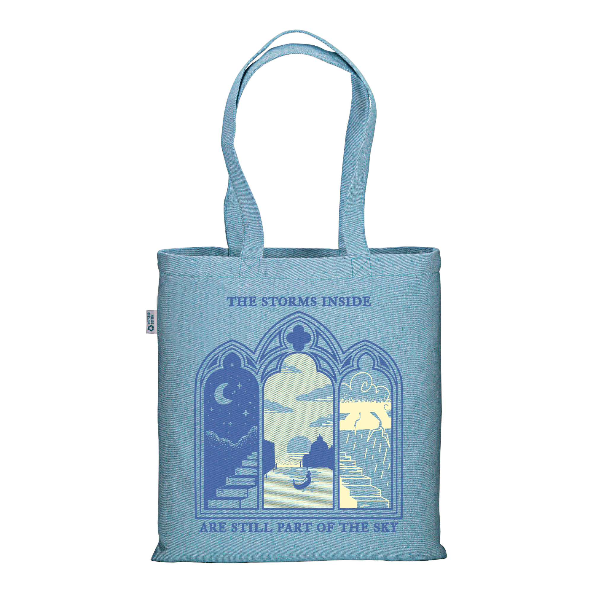 The Storms Inside: Alba - Mélange Blue Tote Bag